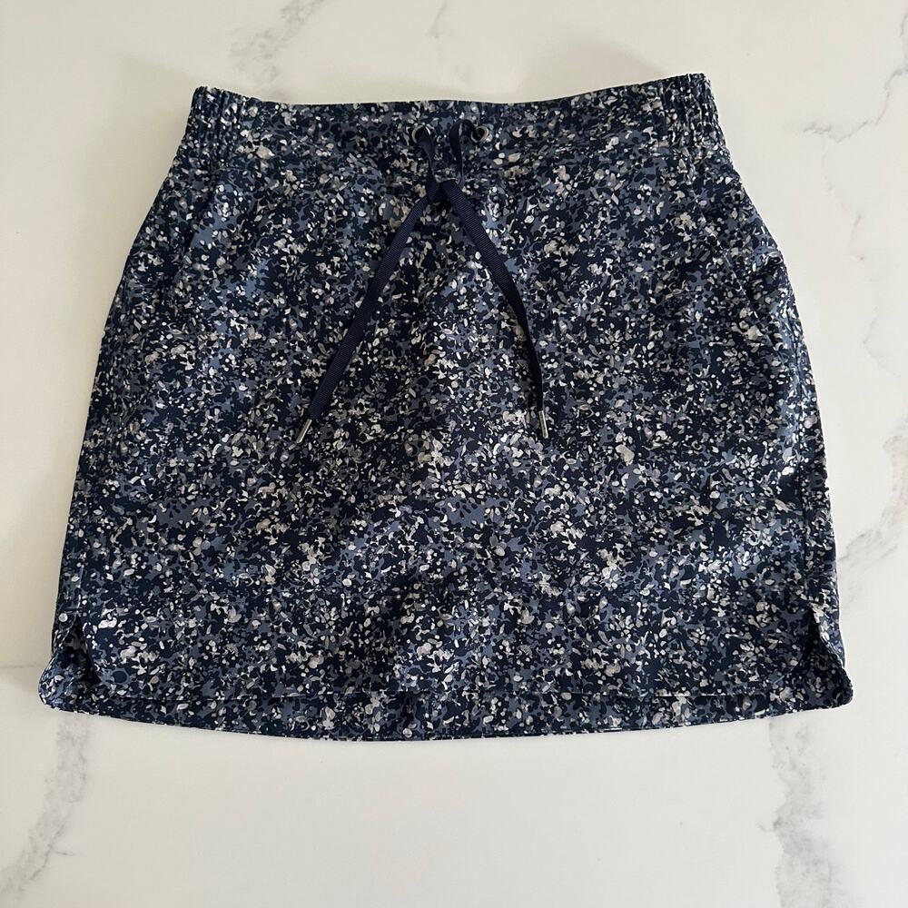 Athleta Farallon Skort Blue Camo-like Print with Pockets Size Zero